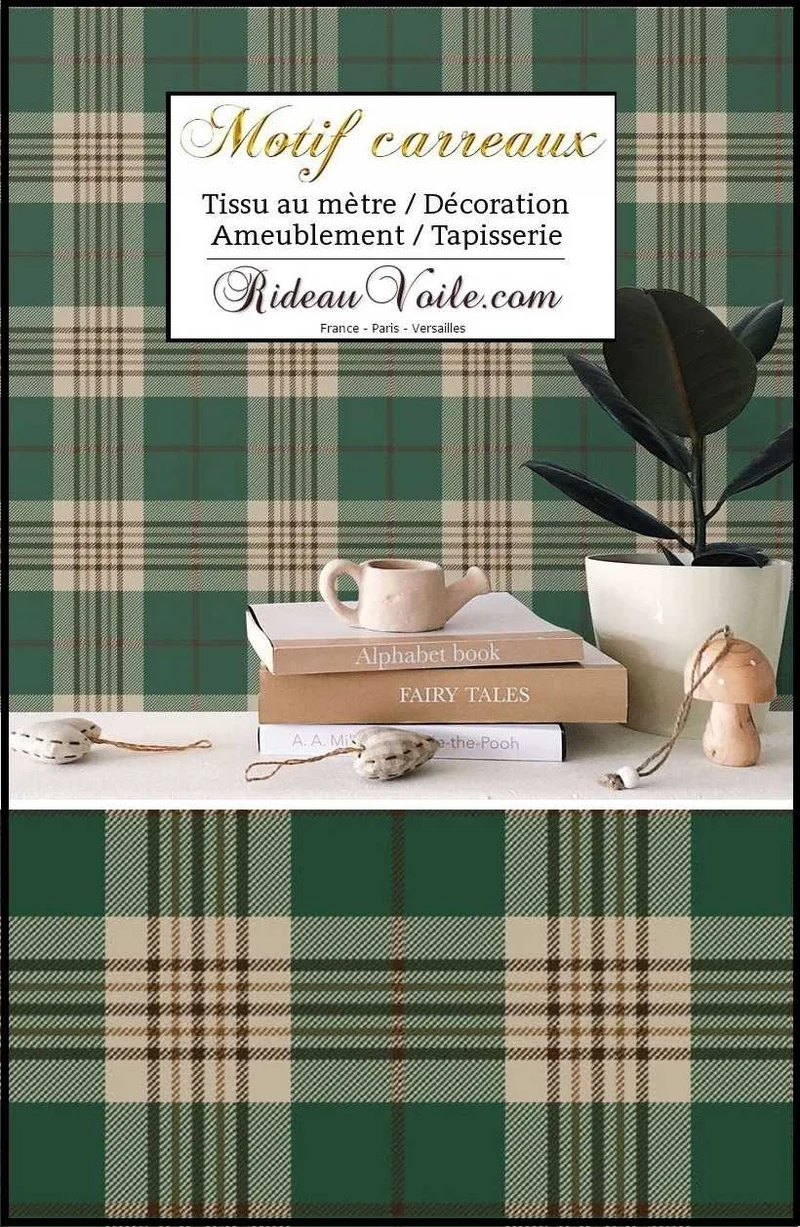 Boutique aménagement déco chalet style montagne laine tissu carreaux tartan