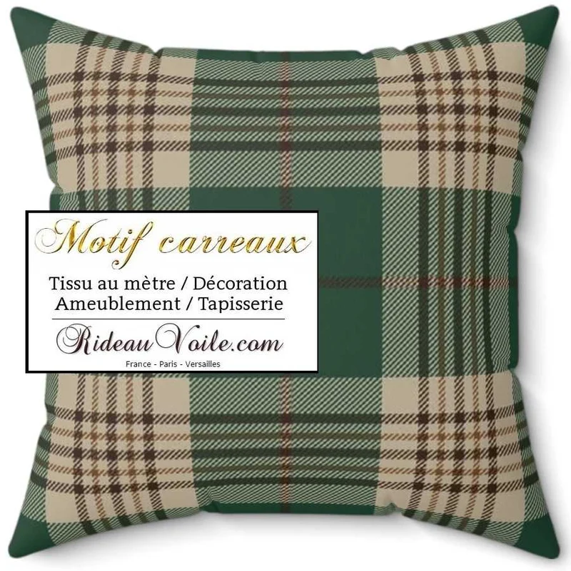 Boutique aménagement déco chalet style montagne laine tissu carreaux tartan