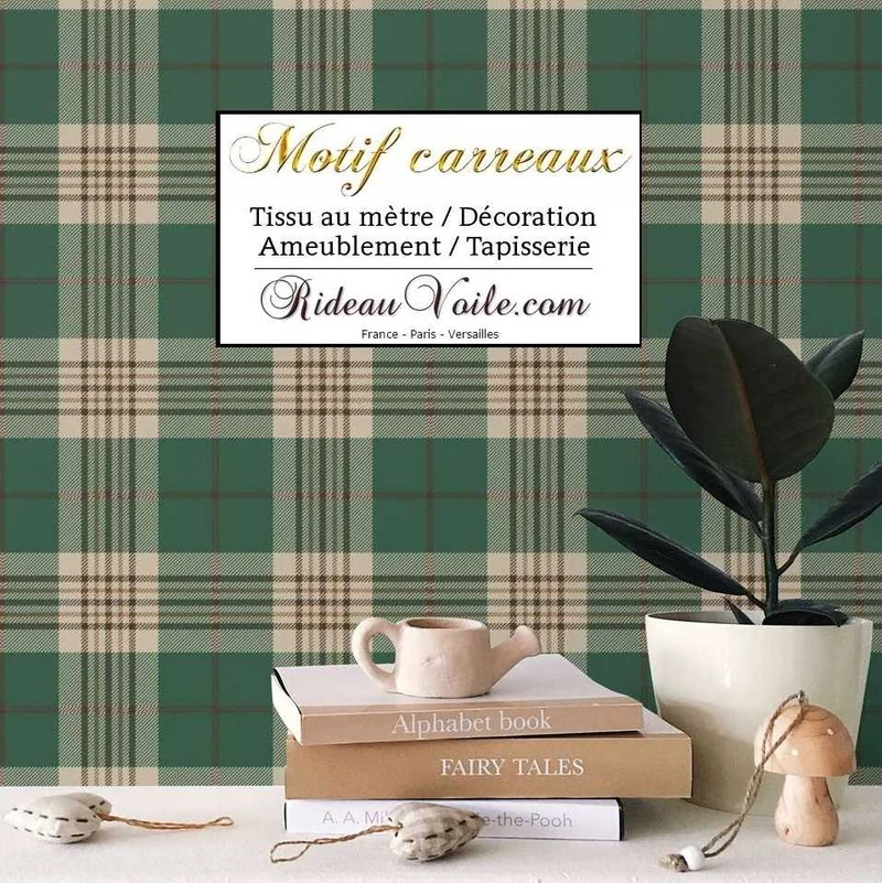 Boutique aménagement déco chalet style montagne laine tissu carreaux tartan