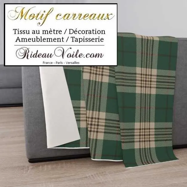 Boutique aménagement déco chalet style montagne laine tissu carreaux tartan