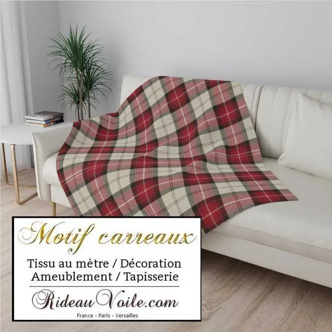 Mon Chalet Design Mobilier, décoration, aménagement laine tissu carreaux tartan
