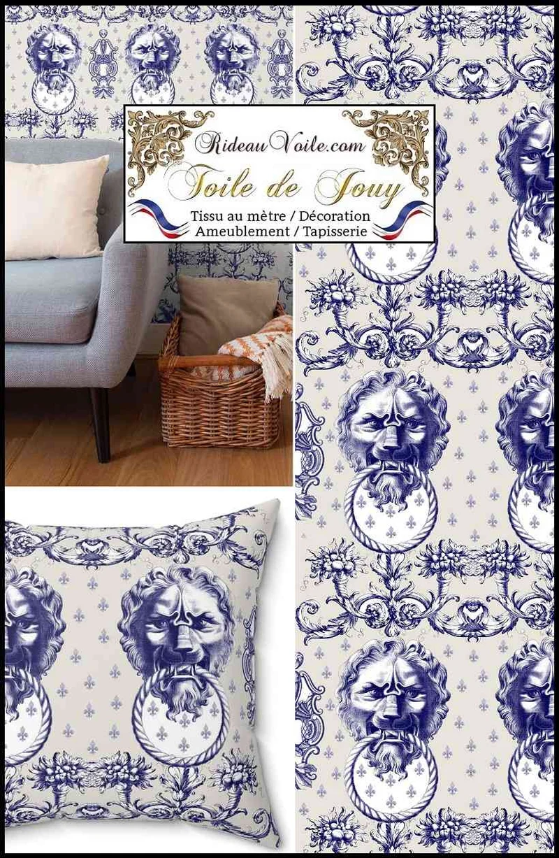 Textile éditeur créateur Français ameublement intérieur Toile de Jouy mètre rideau