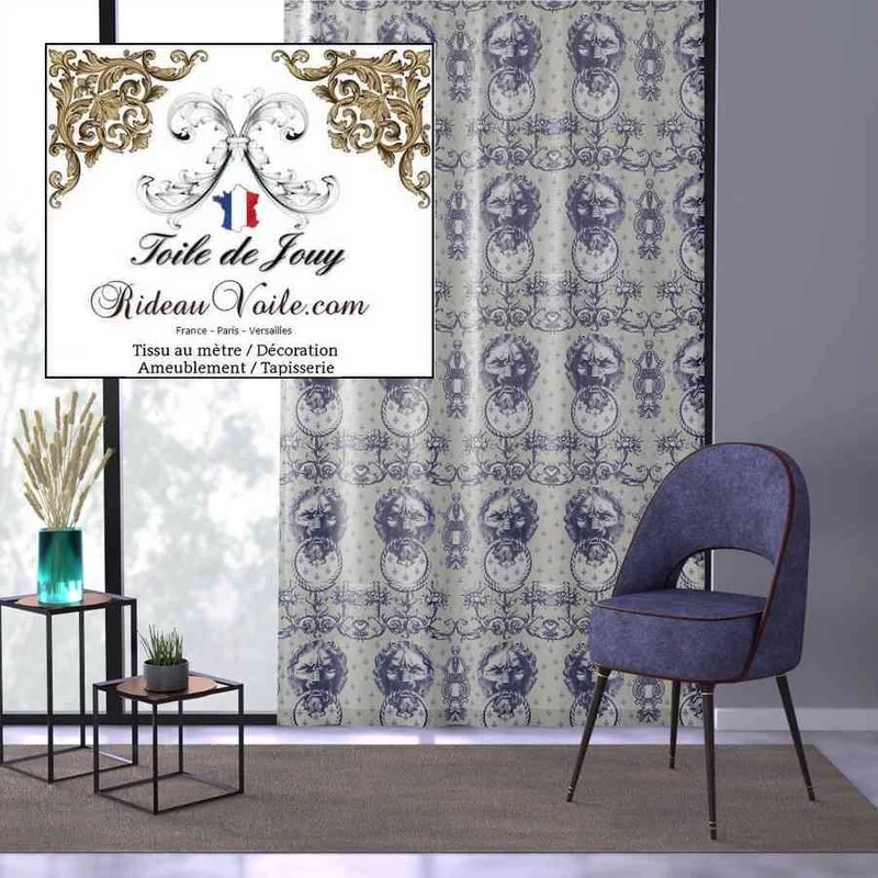 Textile éditeur créateur Français ameublement intérieur Toile de Jouy mètre rideau