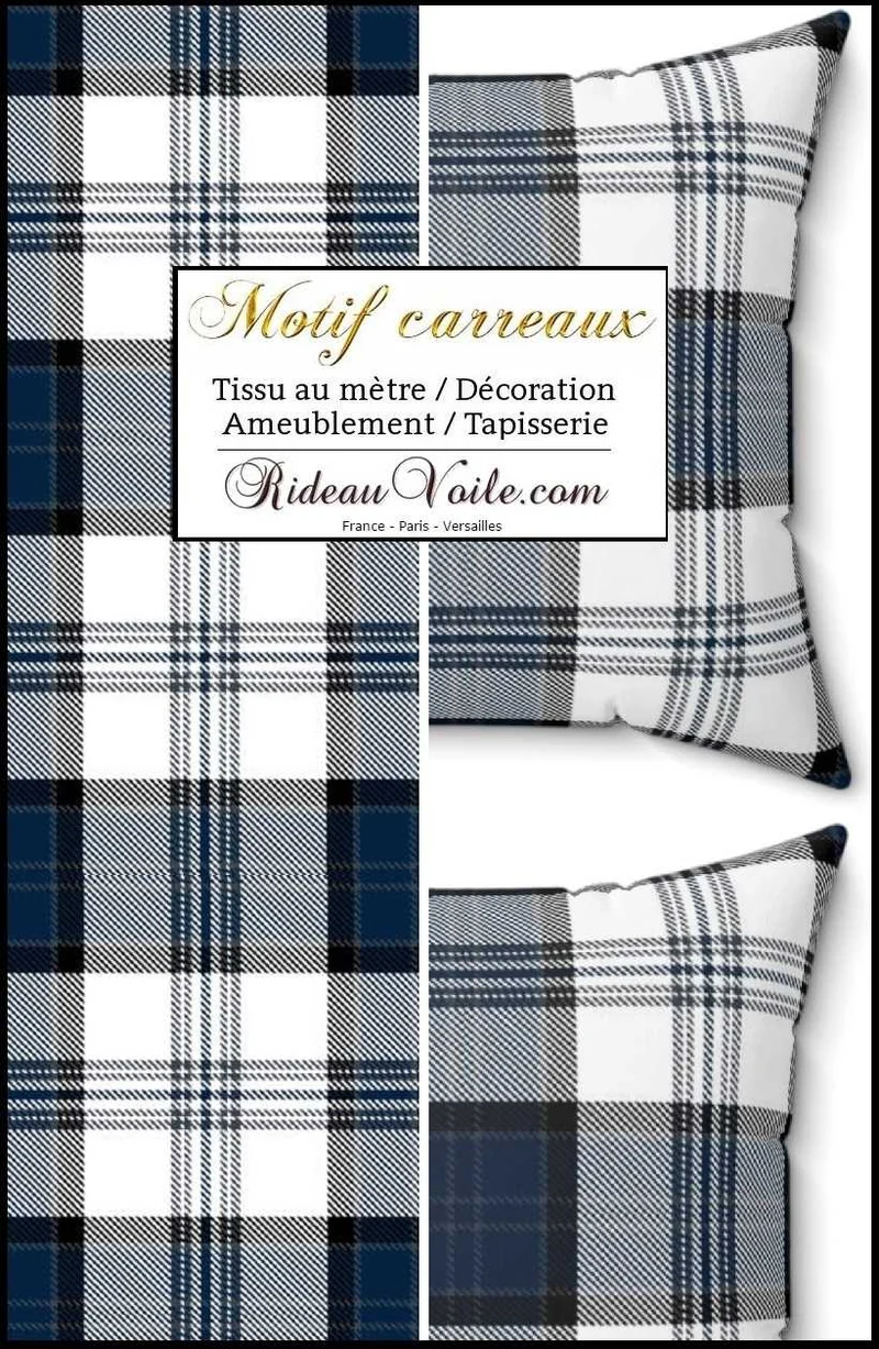 Chalet bois style traditionnel montagne tissu tartan Laine carreaux écossais bleu