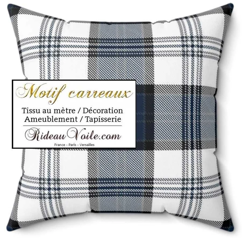 Chalet bois style traditionnel montagne tissu tartan Laine carreaux écossais bleu