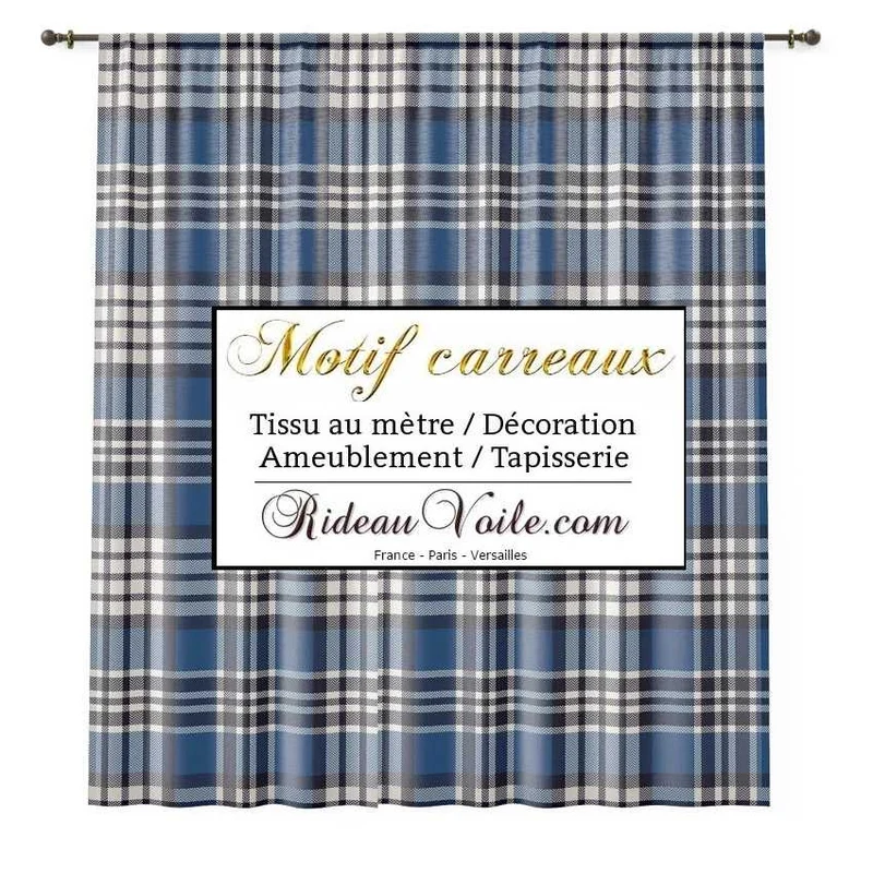 Décorateur et Architecte d'intérieur de Chalets tartan Laine carreaux écossais bleu