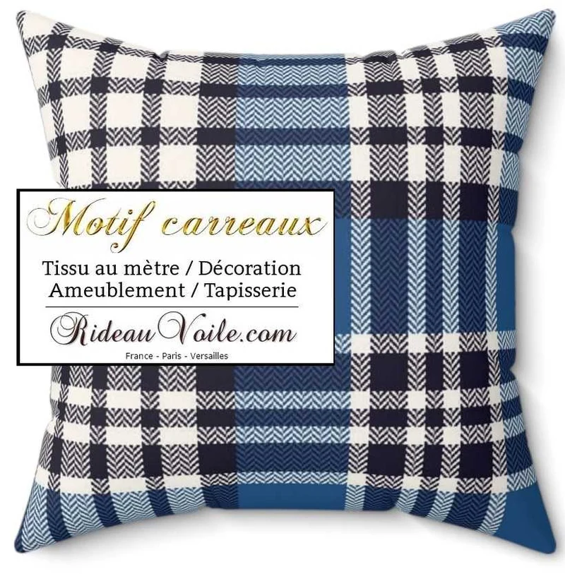Décorateur et Architecte d'intérieur de Chalets tartan Laine carreaux écossais bleu