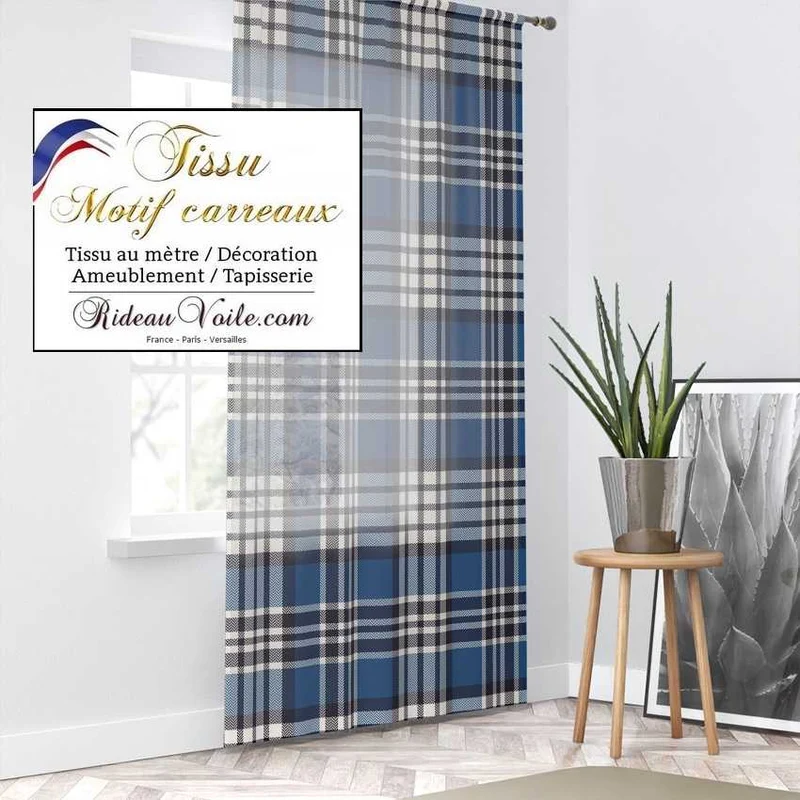 Décorateur et Architecte d'intérieur de Chalets tartan Laine carreaux écossais bleu