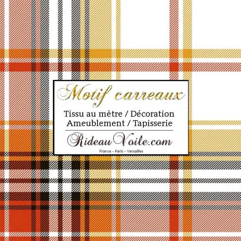 Architecte d'intérieur Chalet tartan Laine carreaux écossais orange brun marron