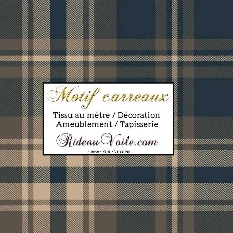 Lainage ameublement architecte d'intérieur tartan carreaux écossais vert kaki