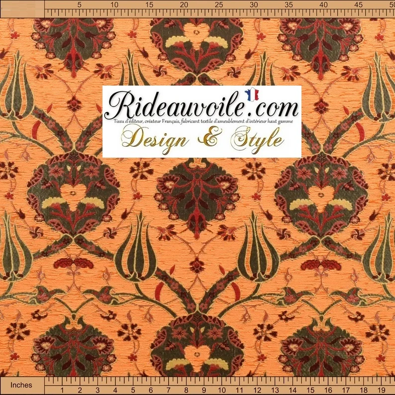 Tissu ameublement tapisserie Kilim mexicain Boho Boho au mètre