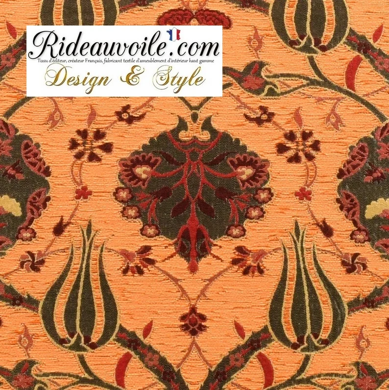 Tissu ameublement tapisserie Kilim mexicain Boho Boho au mètre