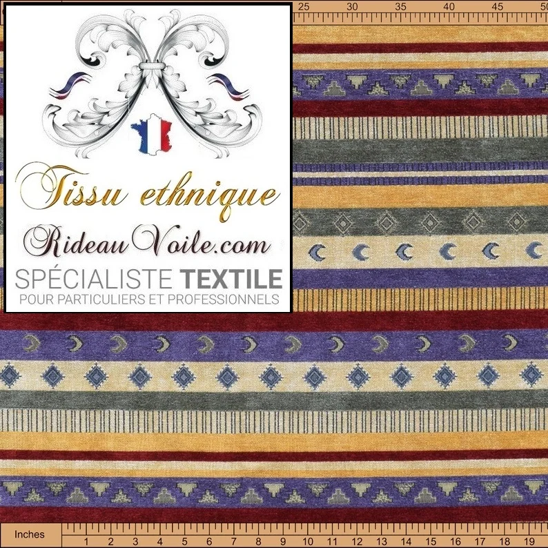 Tissu ameublement tapisserie Kilim mexicain Boho velours au mètre rideau canapé