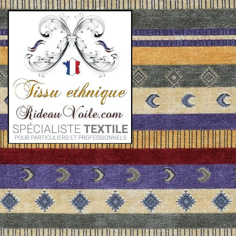 Tissu ameublement tapisserie Kilim mexicain Boho velours au mètre rideau canapé