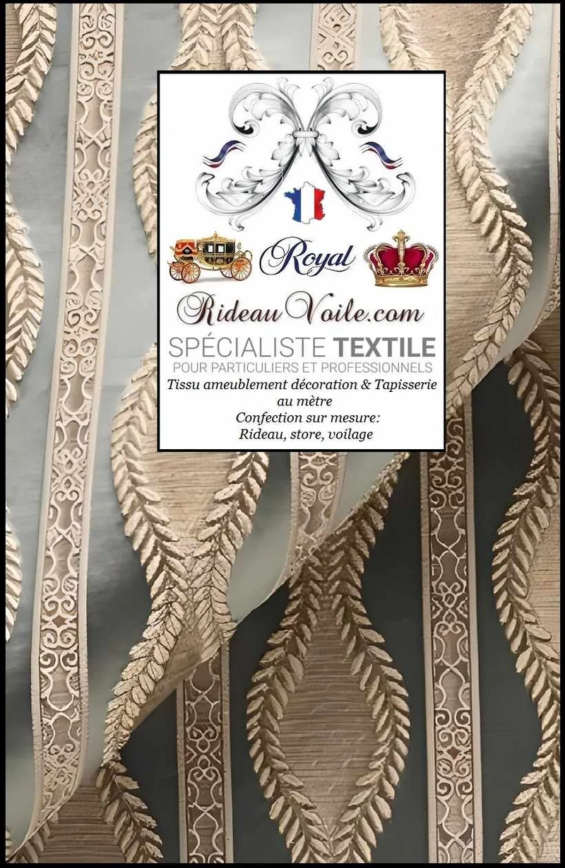 Tissu Jacquard ameublement Baroque Damassé mètre décorateur rideau canapé