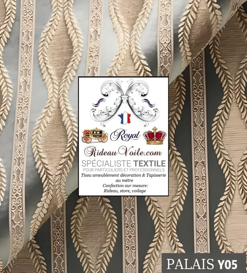 Tissu Jacquard ameublement Baroque Damassé mètre décorateur rideau canapé