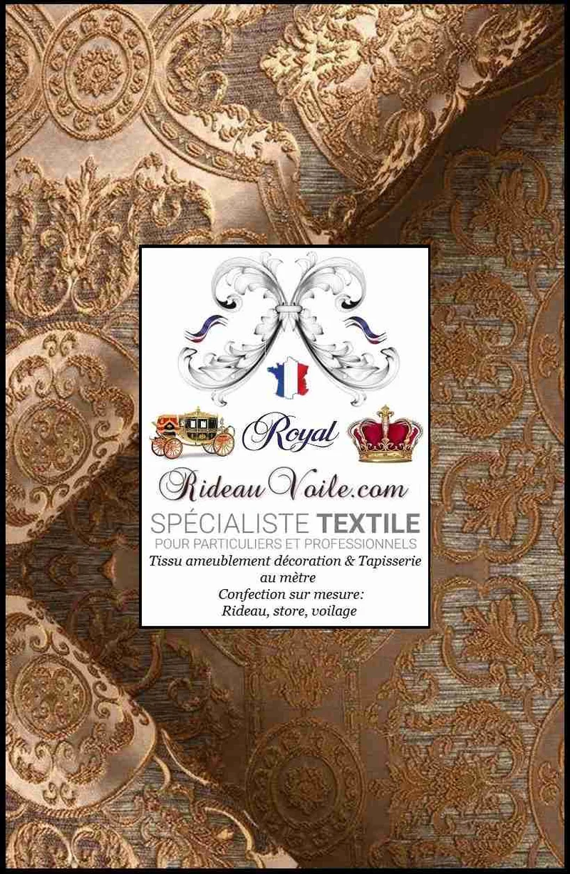 Tissu ameublement mètre Jacquard Baroque Damassé tissé rideau canapé