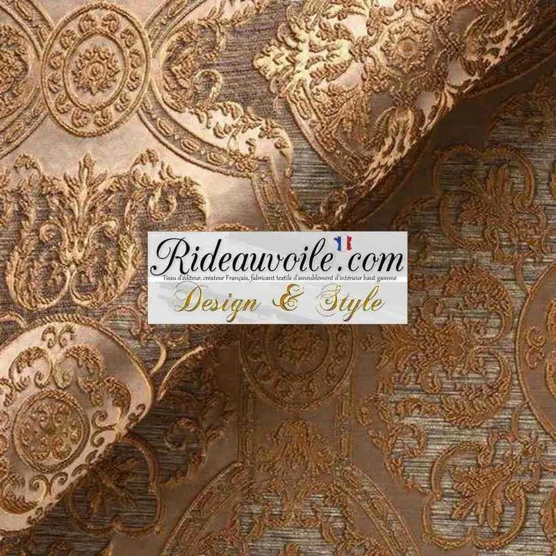 Tissu ameublement mètre Jacquard Baroque Damassé tissé rideau canapé