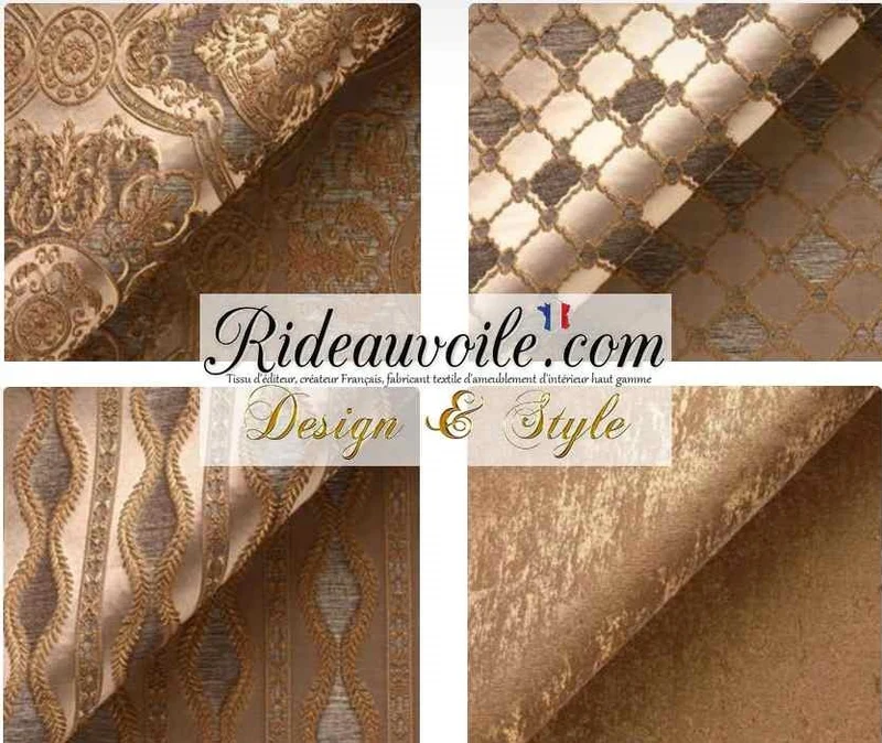 Tissu ameublement mètre Jacquard Baroque Damassé tissé rideau canapé