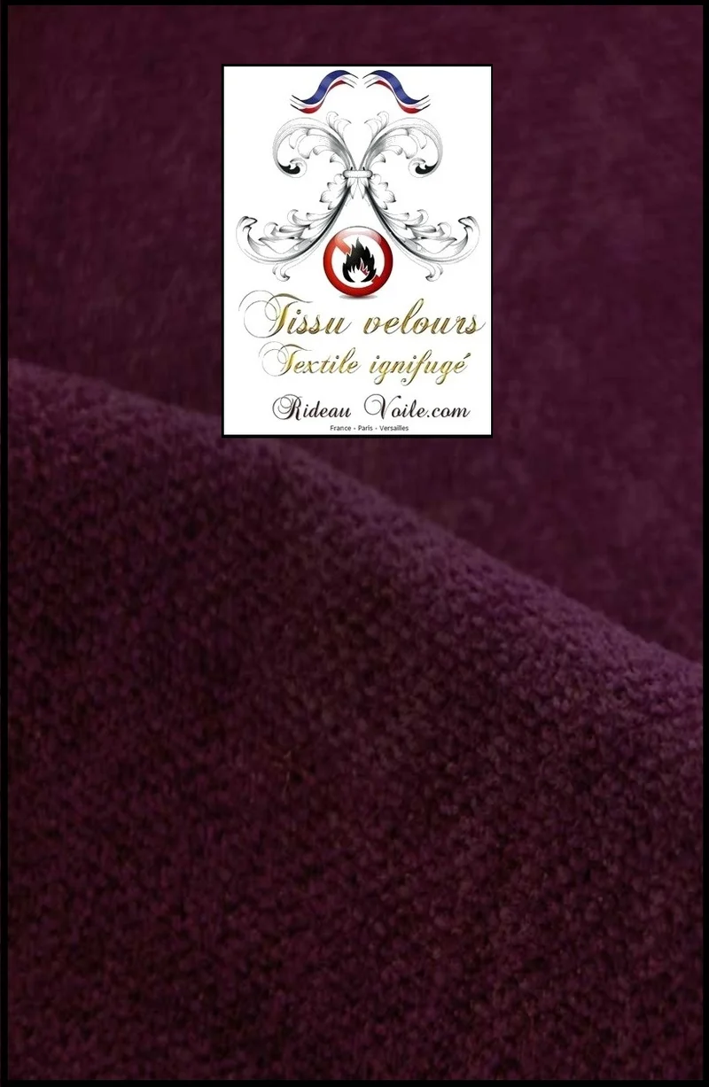 Tissu ameublement velours au mètre Ignifugé Velvet fabrics fireproof meter