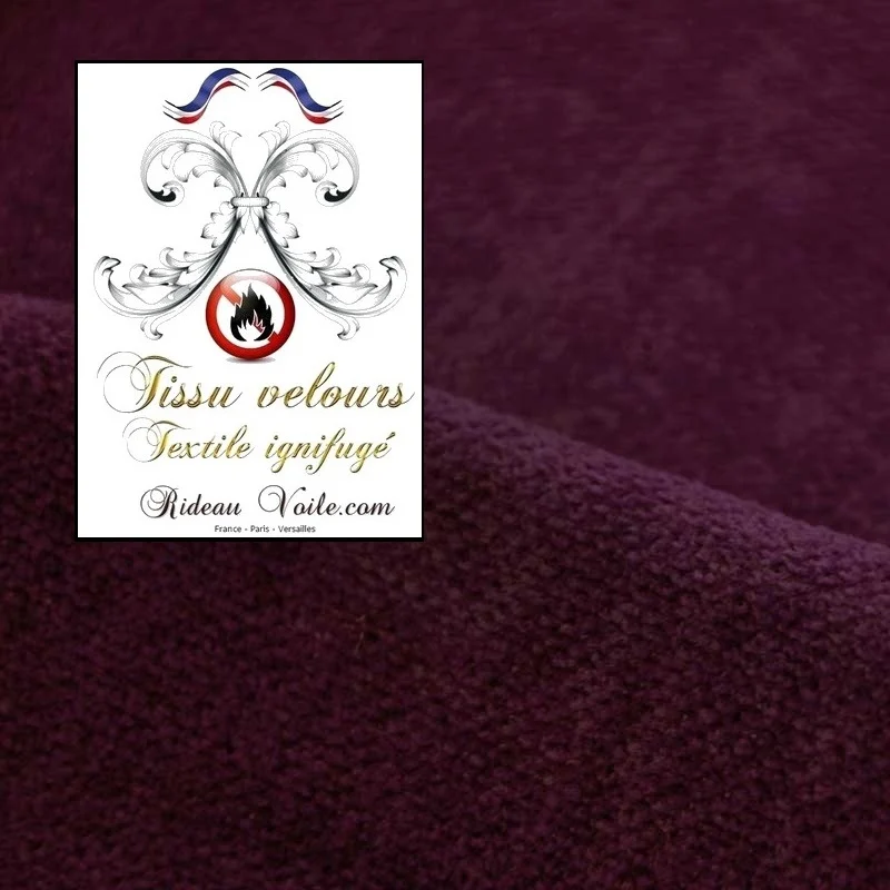 Tissu ameublement velours au mètre Ignifugé Velvet fabrics fireproof meter