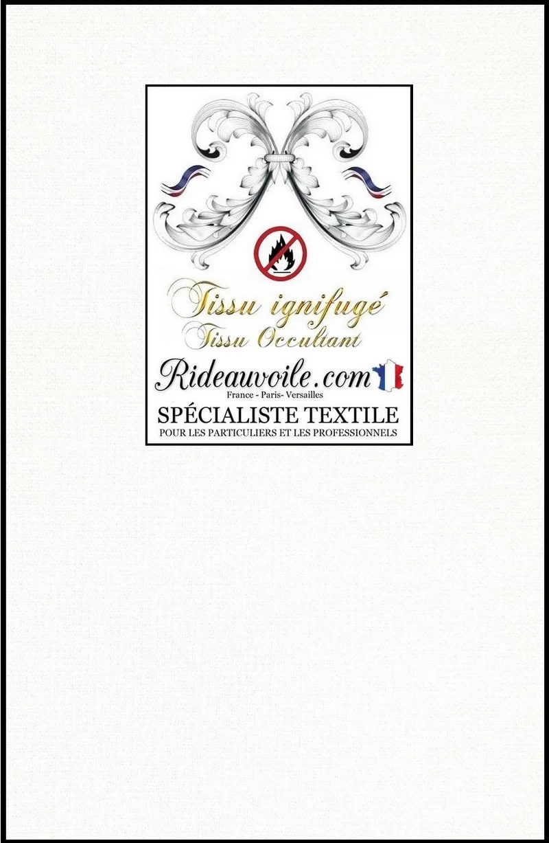 Tissu grande largeur occultant blanc isolant thermique ignifuge 280 cm mètre rideau
