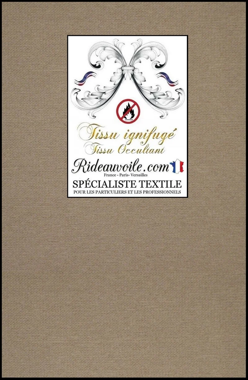 Tissu grande largeur occultant isolant thermique ignifuge non feu au mètre rideau