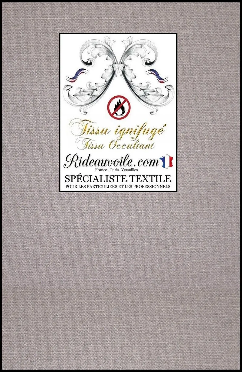 Tissu grande largeur occultant isolant thermique phonique acoustique non feu mètre