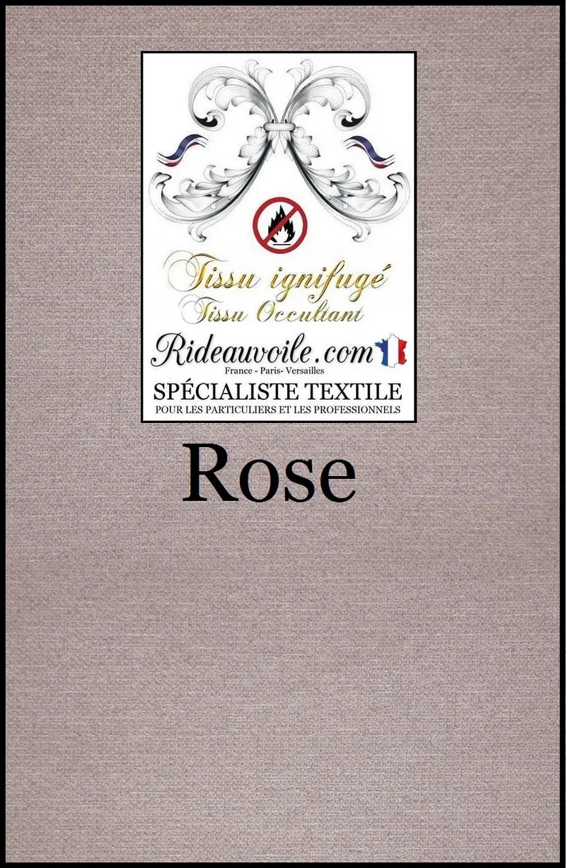 Tissu occultant isolant thermique rose phonique acoustique non feu au mètre rideaux