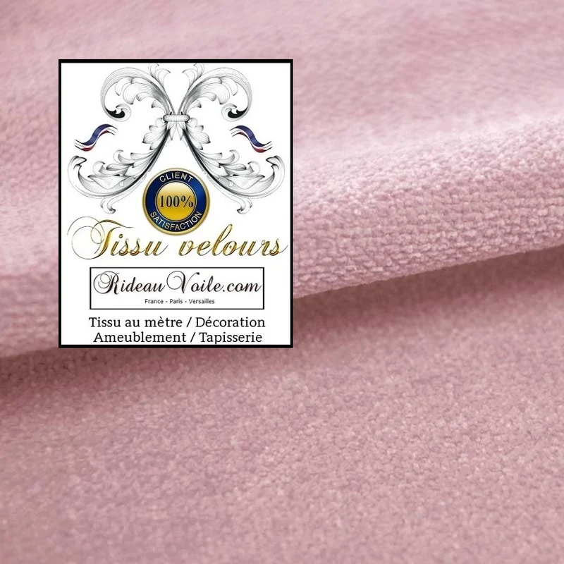 Velours de luxe d'éditeur textile d'ameublement rose réversible mètre canapé rideau