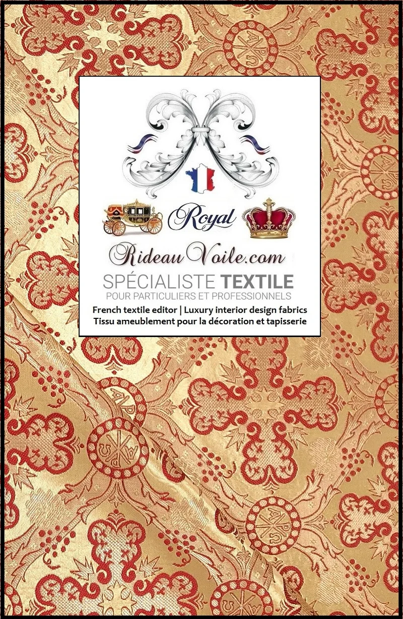 Tissu ameublement Médiéval Brocart Damasco Baroque ornement religieux vêtement