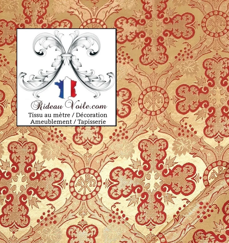 Tissu ameublement Médiéval Brocart Damasco Baroque ornement religieux vêtement