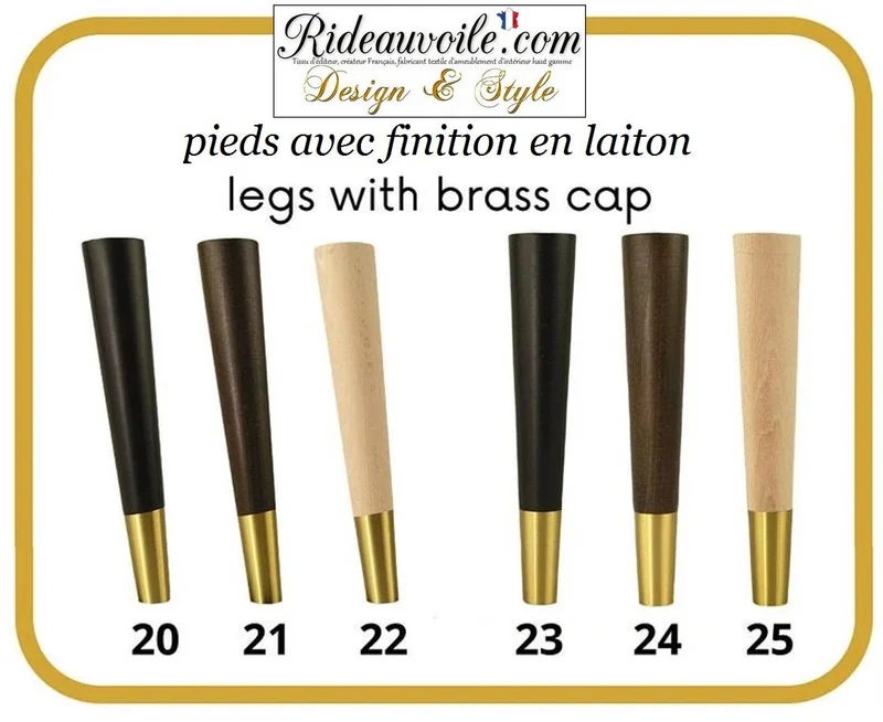 Comment bien choisir pied en bois finition laiton canapé banquette banc pouf meuble
