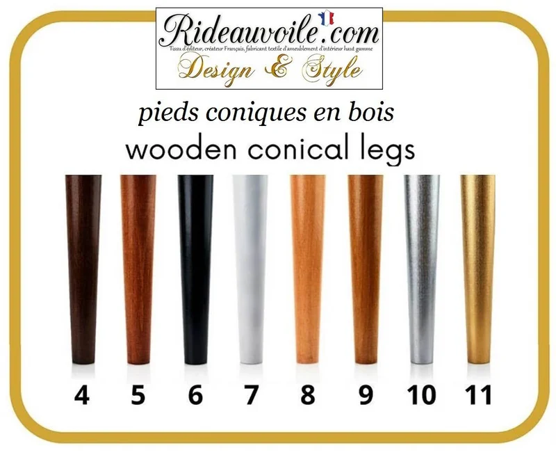 Comment choisir pieds bois de canapé banquette banc pouf sur mesure siège