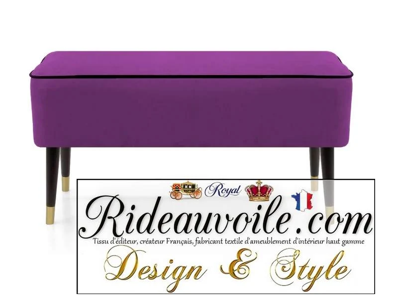 Canapé d'appoint violet Banc velours vert anis pouf et Repose-pieds Siège d'intérieur
