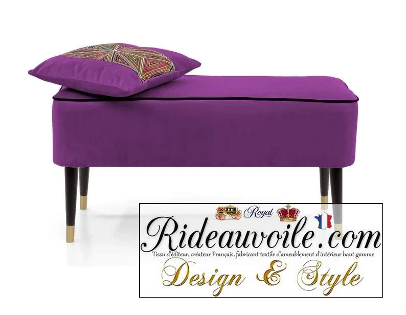 Canapé d'appoint violet Banc velours vert anis pouf et Repose-pieds Siège d'intérieur