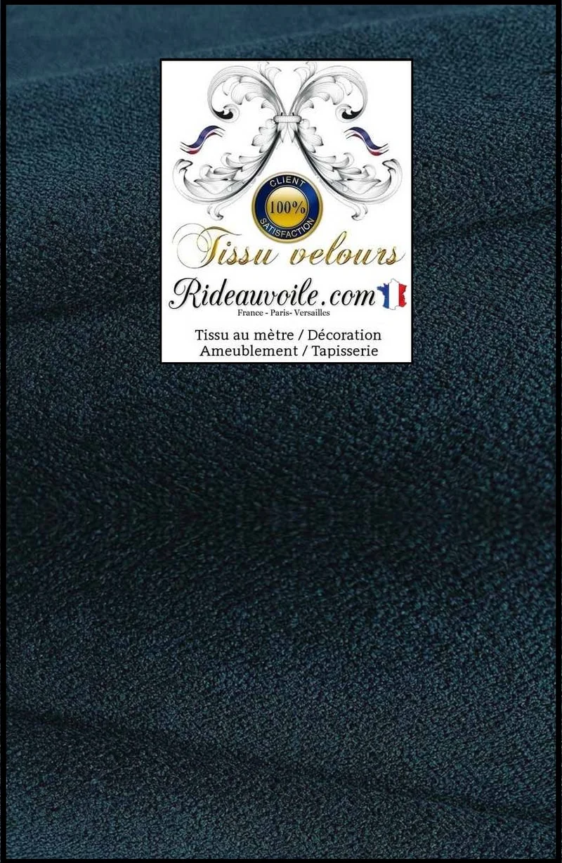 Tissu en Velours bleu ameublement tapisserie au mètre rideau sur mesure