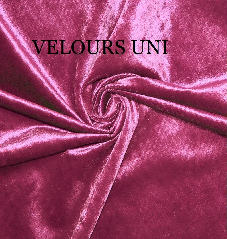 Velours ameublement Baroque violet fuchsia broderie au mètre confection rideau