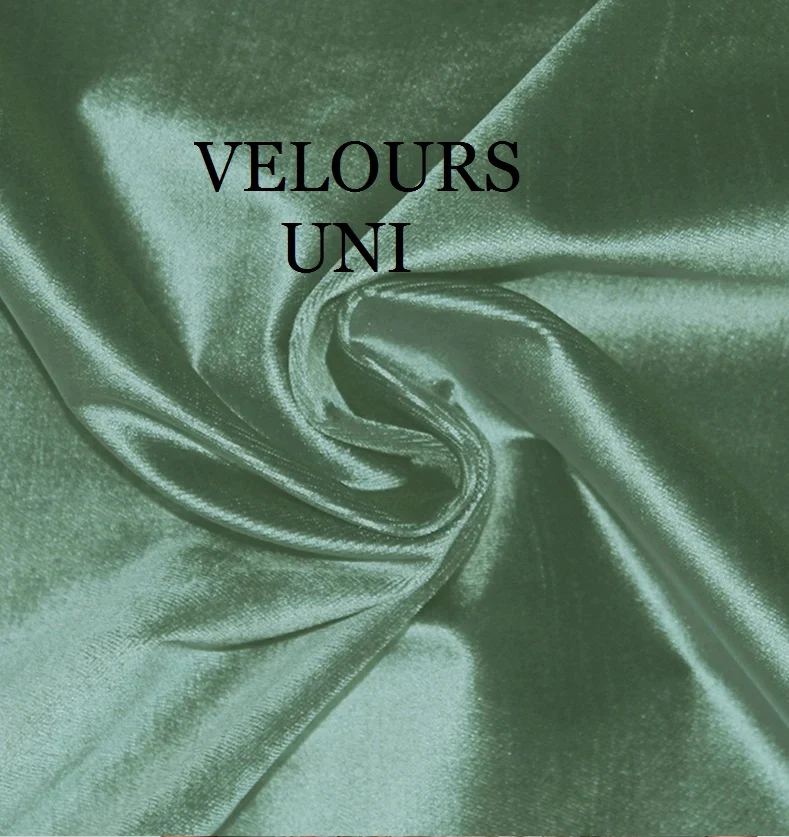 Tissu décoration tapisserie velours vert broderie fleurs de Roses mètre rideau