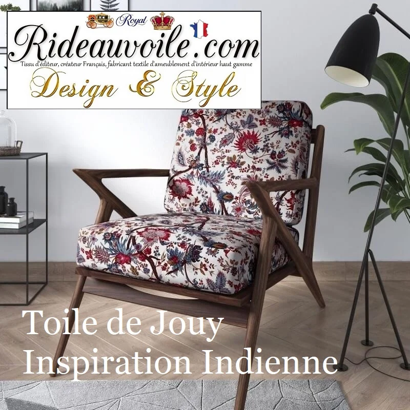Coton Indien Toile de Jouy tissu ameublement artisan Inde Paisley imprimés fleurs