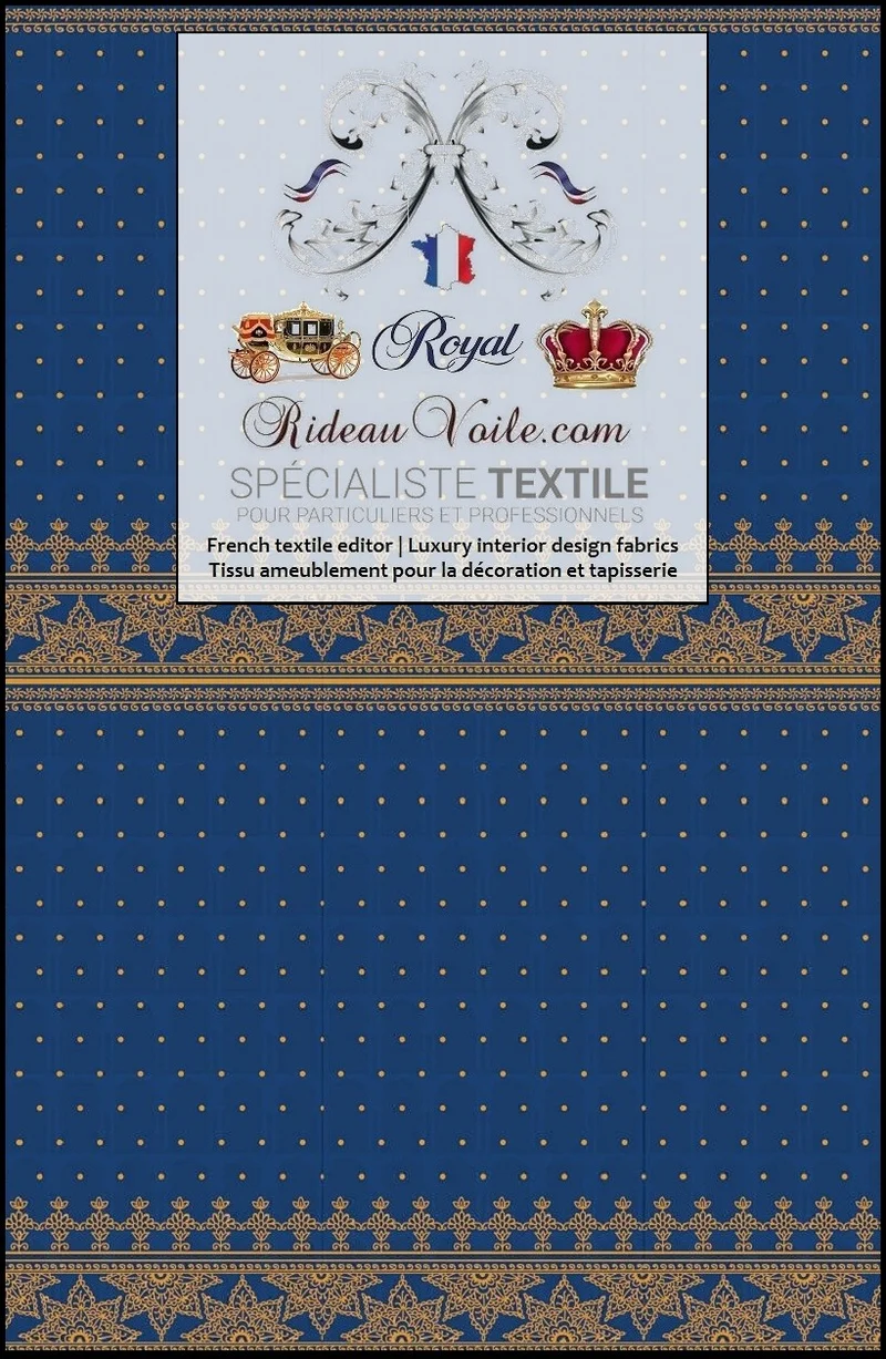 Tissu floral ameublement motif imprimé cachemire Indiens Paisley bleu mètre rideaux