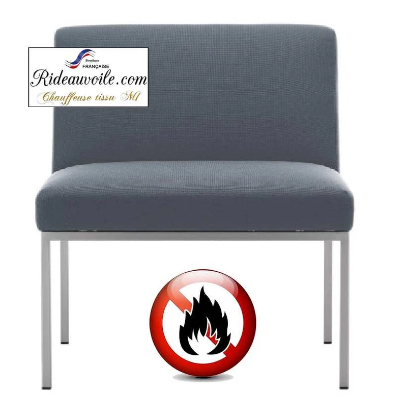 Mobilier Fauteuil Chaise d'appoint tissu d'ameublement ignifuge mètre rideau gris