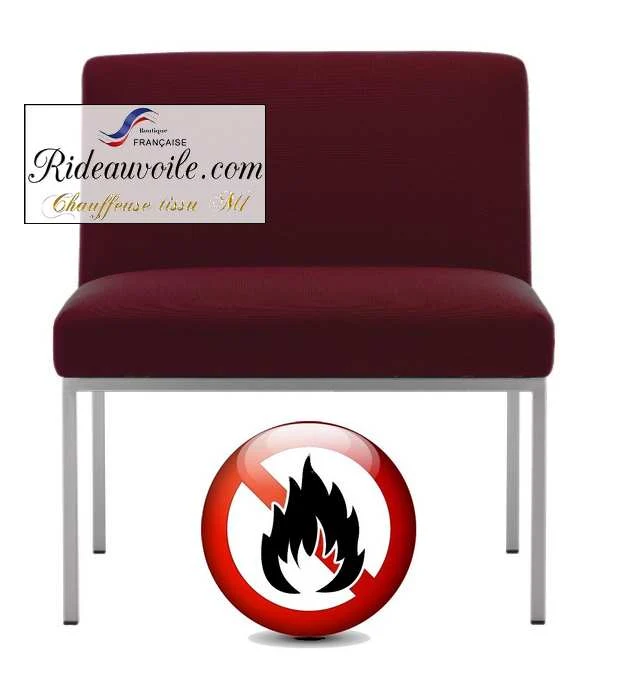 Mobilier Fauteuil Chaise d'appoint tissu d'ameublement ignifuge mètre grenat rideau