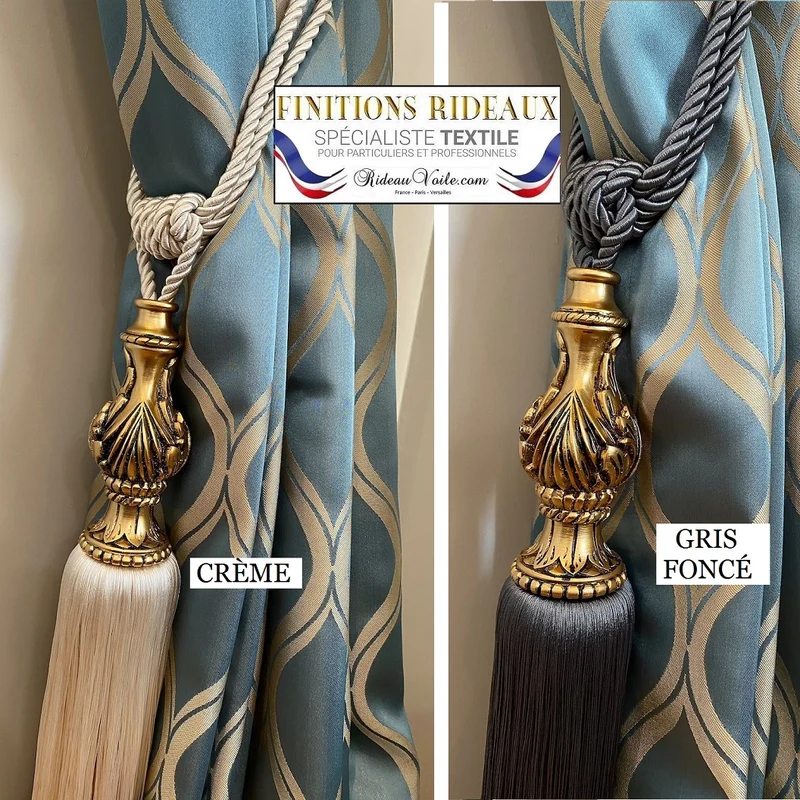 Luxe boutique passementier Paris tissu ameublement tringlerie Embrasse de Rideau