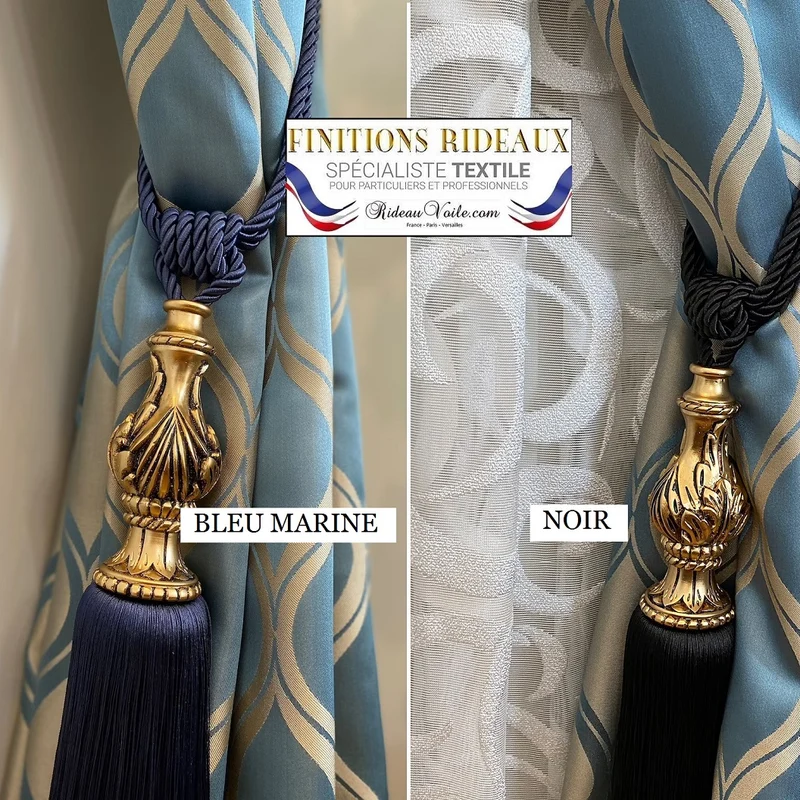 Luxe boutique passementier Paris tissu ameublement tringlerie Embrasse de Rideau