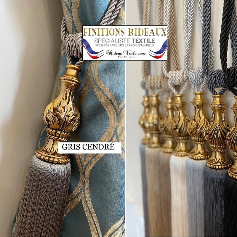 Luxe boutique passementier Paris tissu ameublement tringlerie Embrasse de Rideau