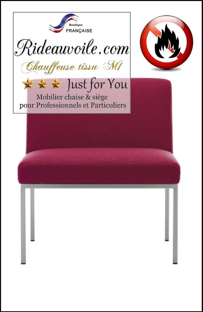 Mobilier fauteuil Chaise tissu ignifuge M1 collectivité Café Restaurant Hôtel