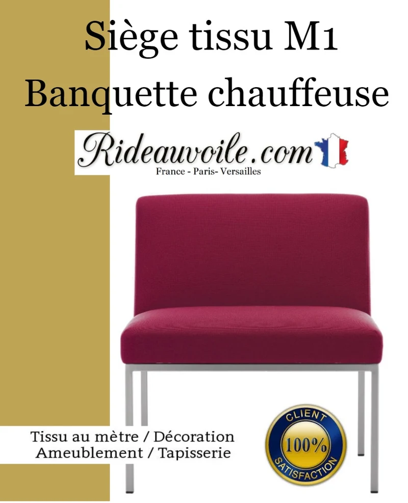 Mobilier fauteuil Chaise tissu ignifuge M1 collectivité Café Restaurant Hôtel