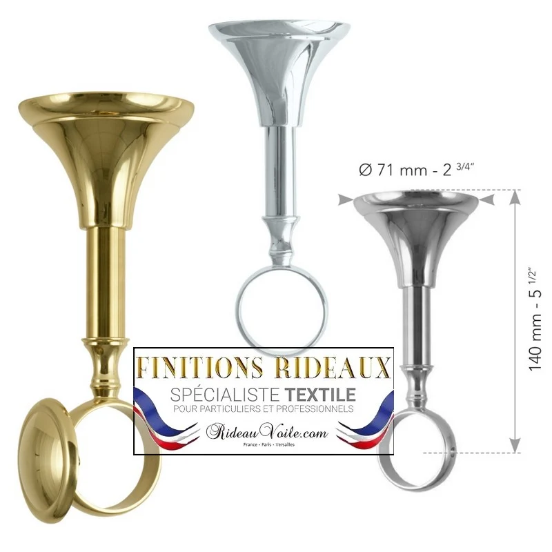 Tringlerie tissus d'ameublement rideaux Accessoires tringle barre support plafond embout