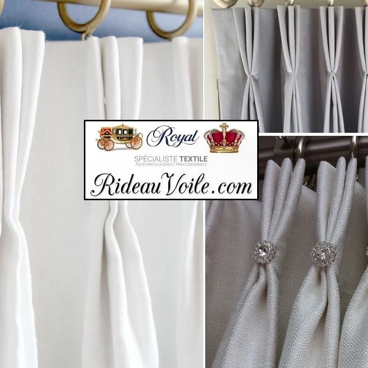 Comment choisir finition haut ruflette rideau 3 plis triples couture sur mesure rideaux